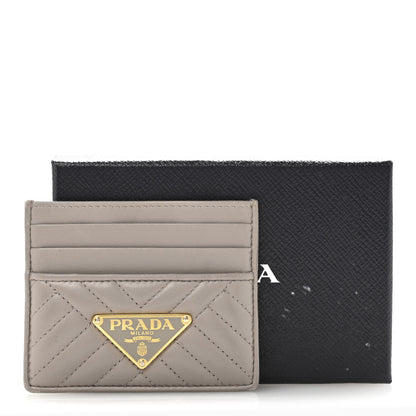 Prada Nappa Impunture Logo Card Holder Pomice 10 of 10