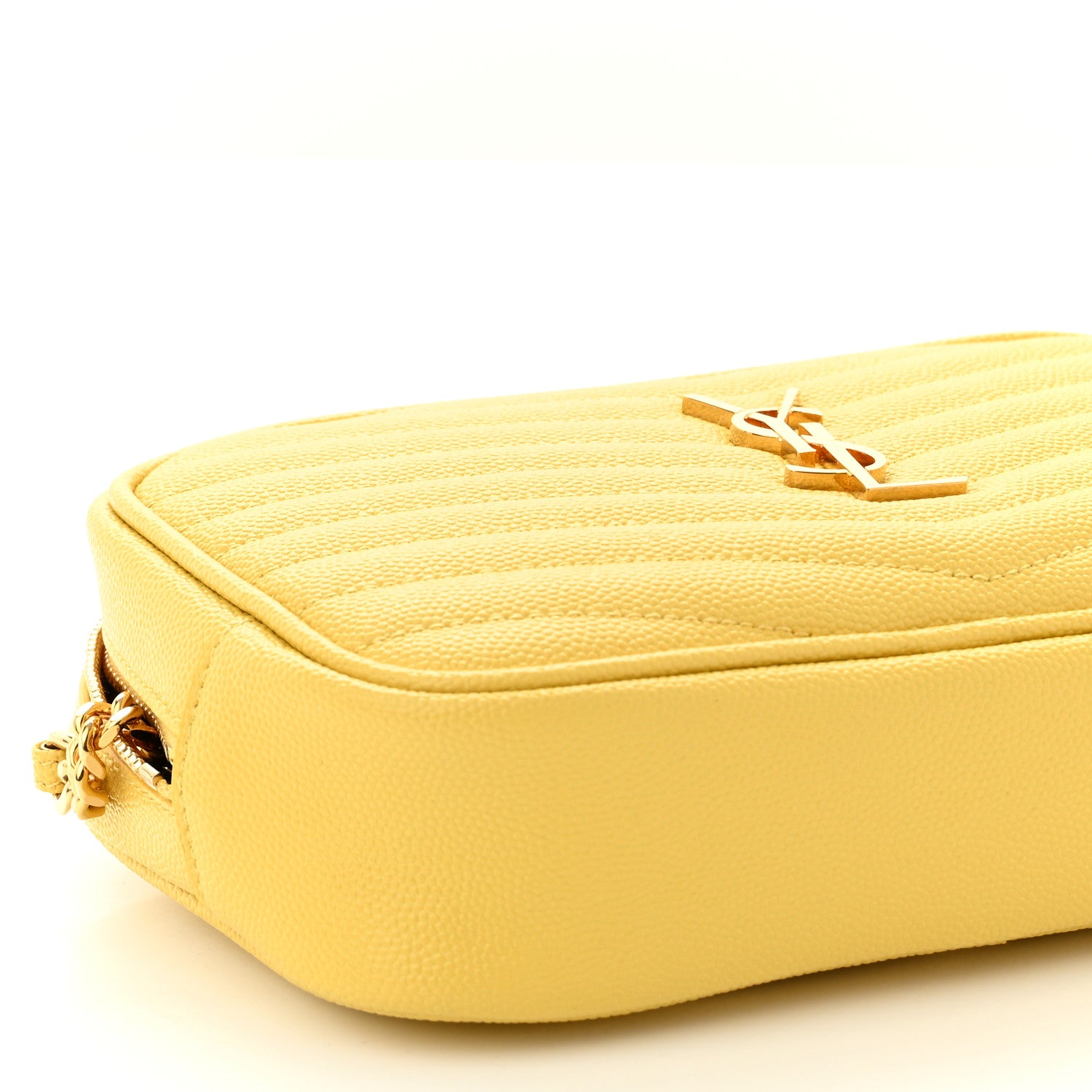 Saint Laurent Grain De Poudre Matelasse Monogram Mini Lou Camera Bag Sunflower 8 of 9