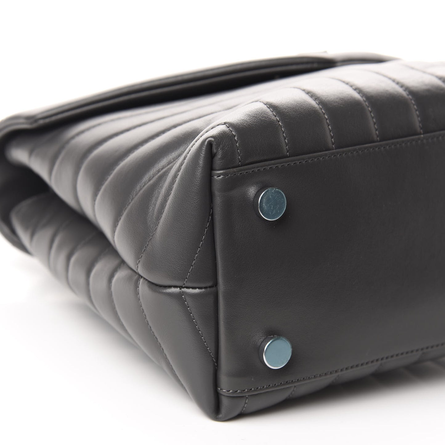 Calfskin Y Quilted Monogram Medium Loulou Chain Satchel Storm