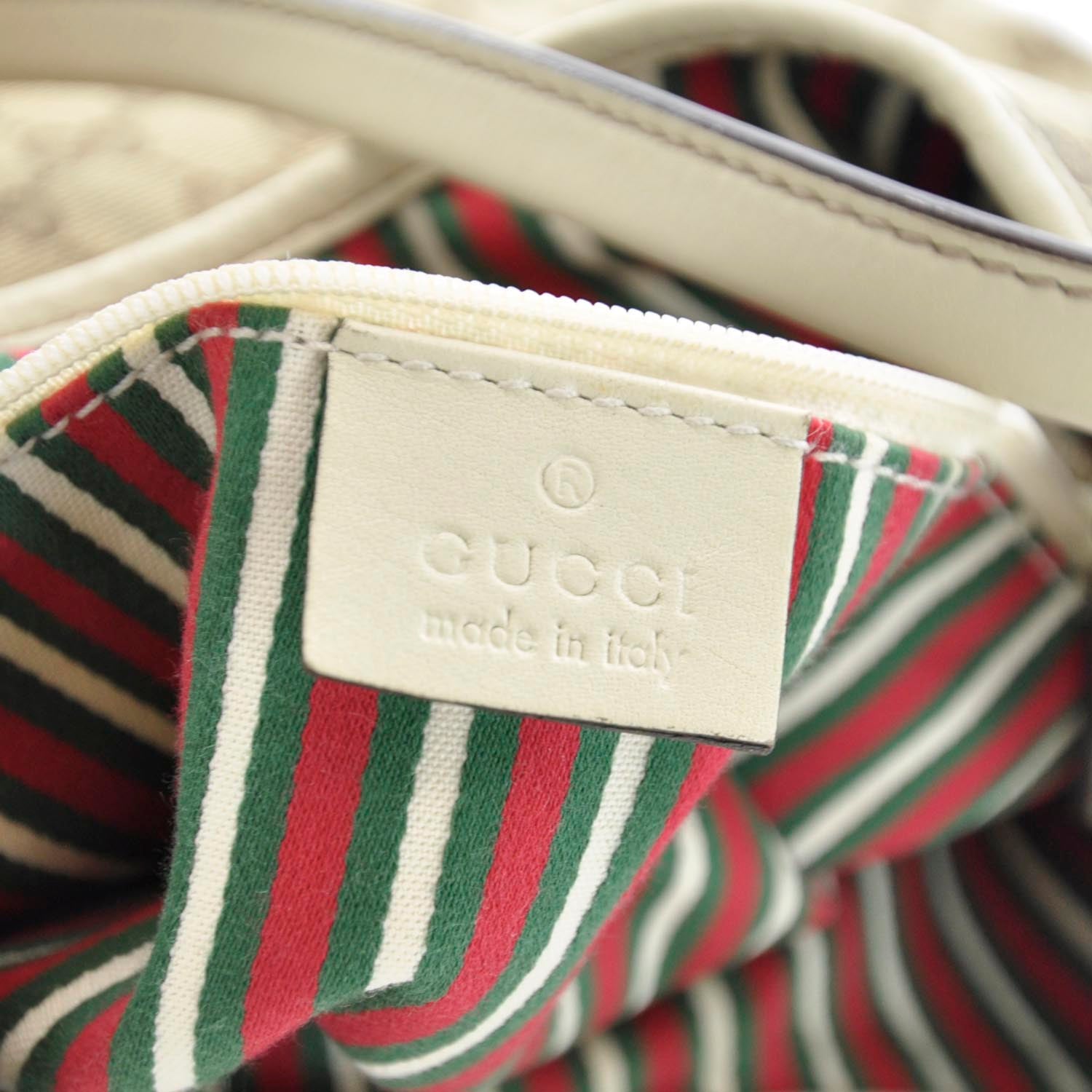 Gucci Monogram Medium New Britt Hobo Off White 8 of 9