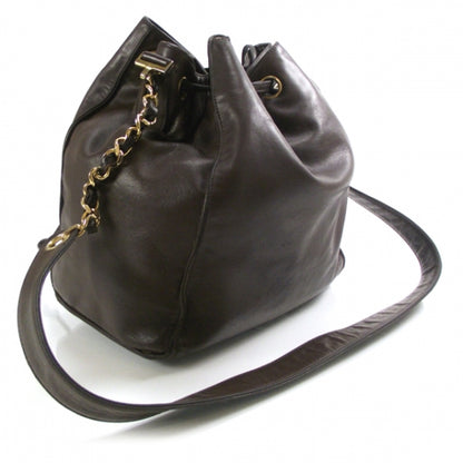 Chanel Lambskin CC Drawstring Shoulder Bag Brown 3 of 10
