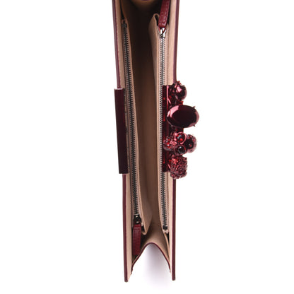 Alexander McQueen Calfskin Knuckle Flat Clutch Oxblood 7 of 10