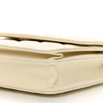 Chanel Caviar Quilted Square Wallet On Chain WOC White 11 of 11