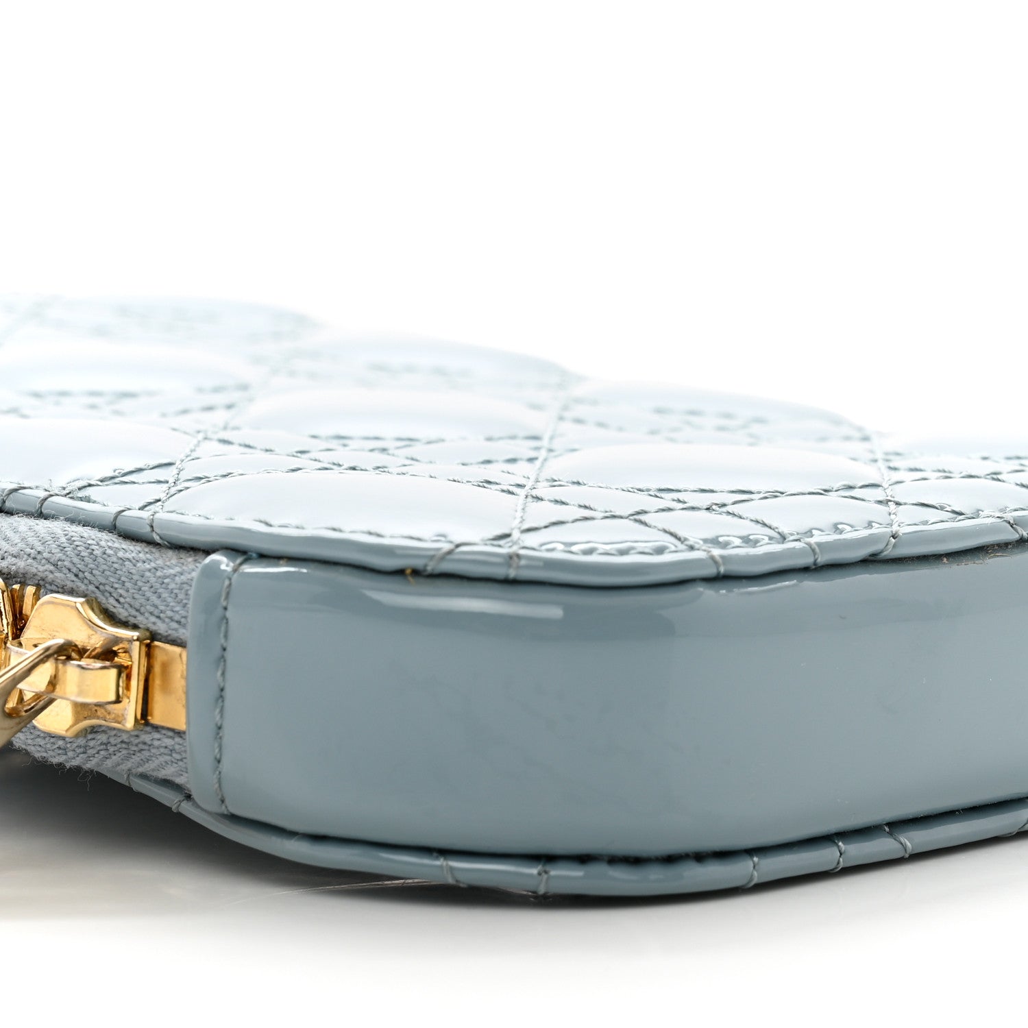Christian Dior Patent Cannage Lady Dior Phone Holder Cloud Blue 7 of 9
