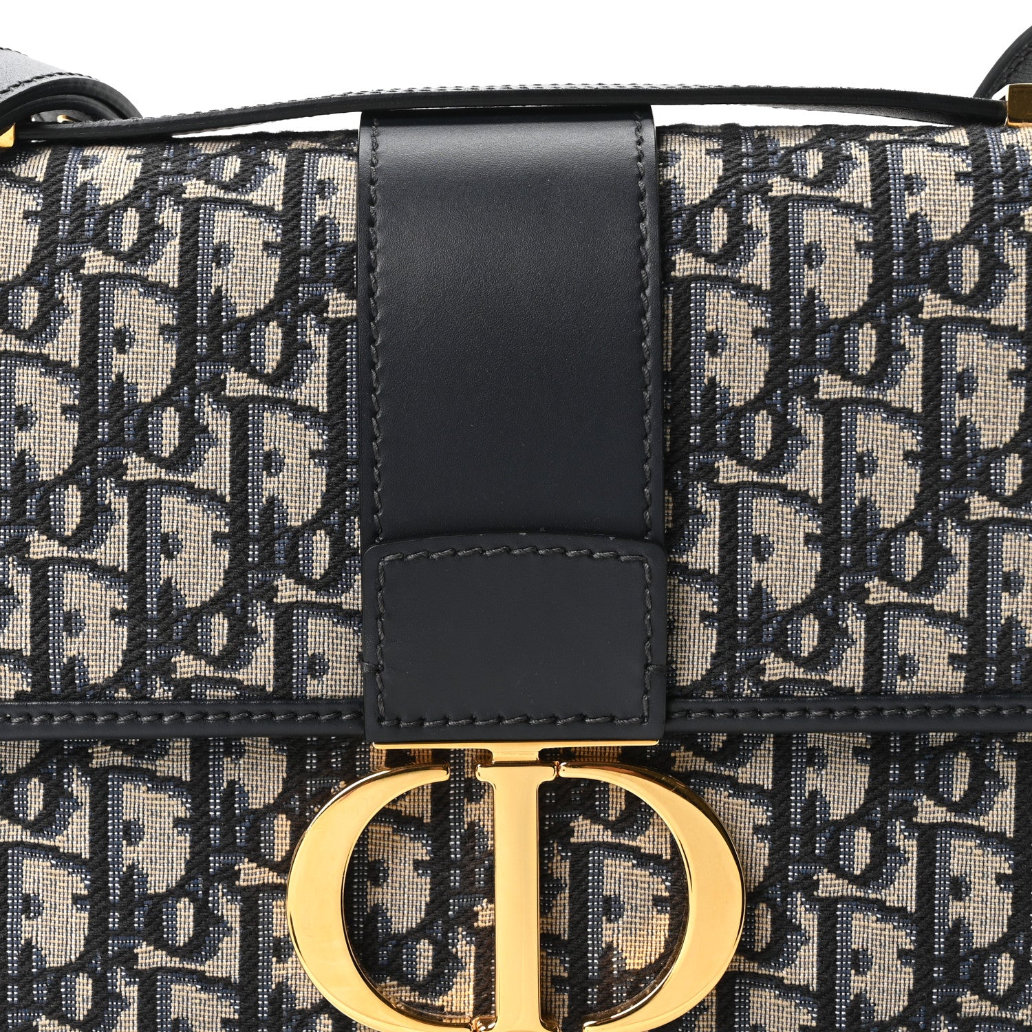 Christian Dior Oblique 30 Montaigne Flap Bag Blue 7 of 9