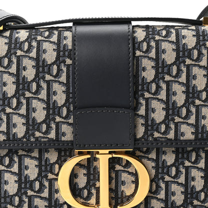 Christian Dior Oblique 30 Montaigne Flap Bag Blue 7 of 9