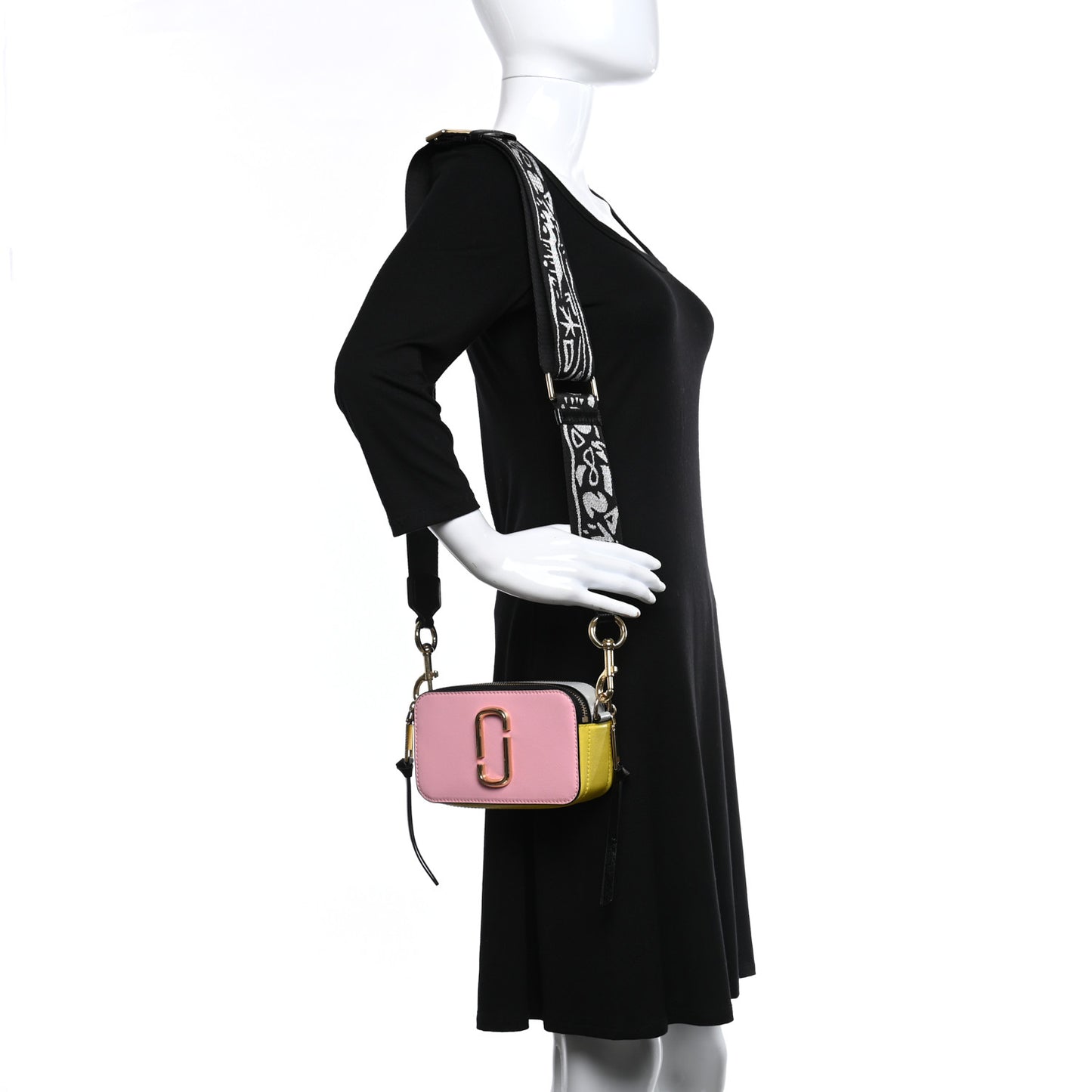 Saffiano Small Snapshot Camera Bag Baby Pink Multicolor