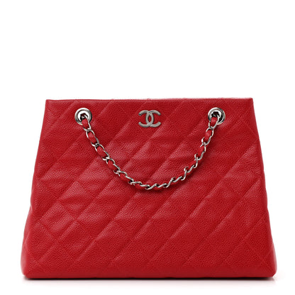 Chanel Caviar Shoulder Bag Red 1 of 13