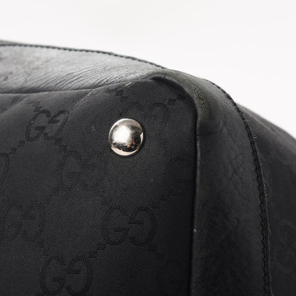 Gucci Nylon Monogram Travel Hobo Black 16 of 19