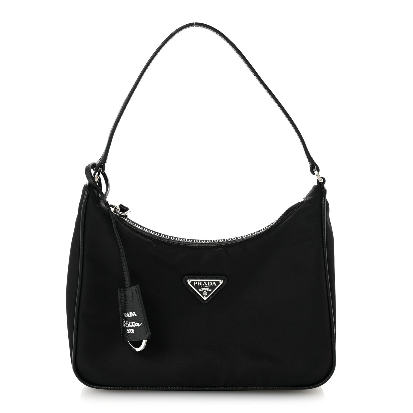 Tessuto Nylon Saffiano Mini Re-Edition 2005 Bag Black