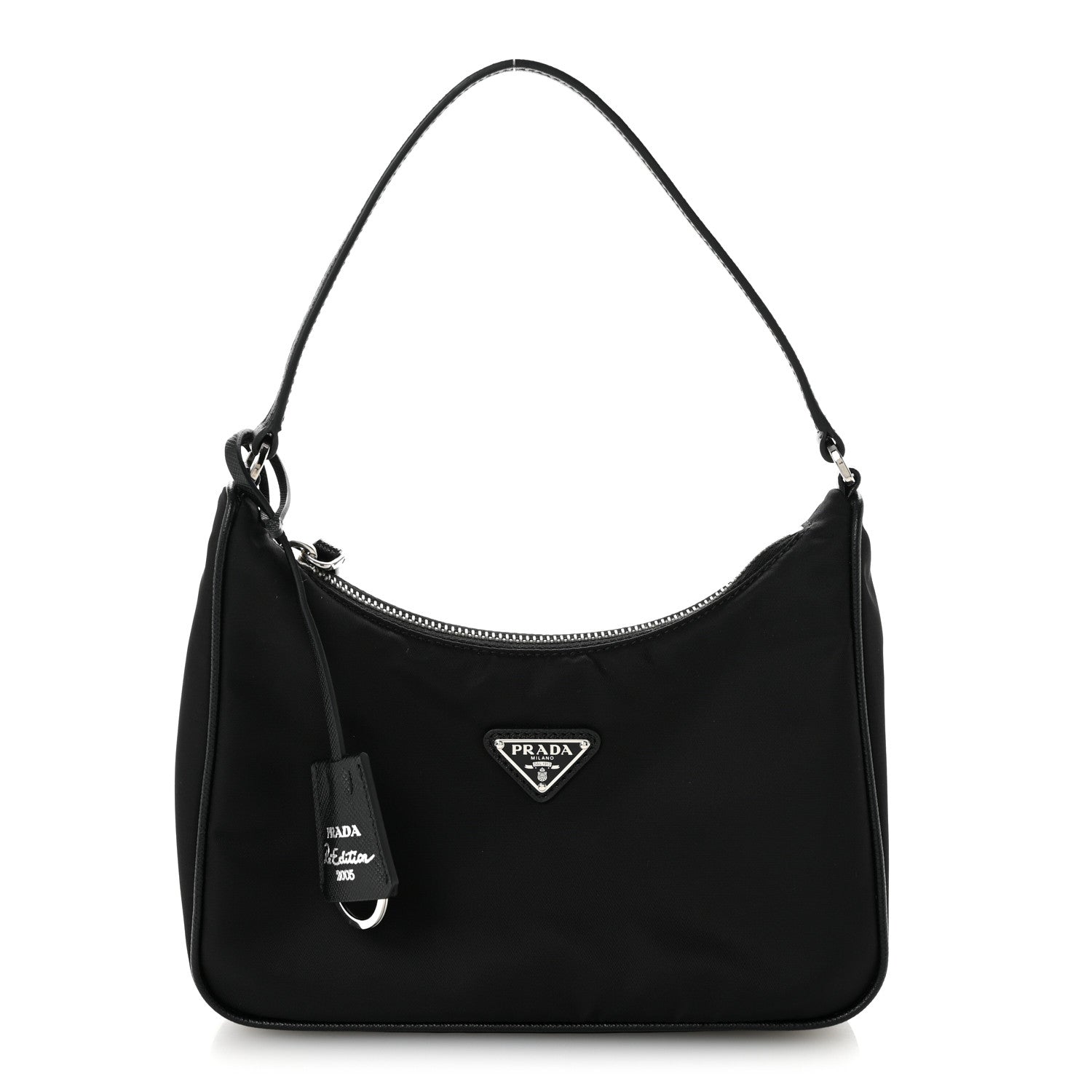 Prada Tessuto Nylon Saffiano Mini Re-Edition 2005 Bag Black 1 of 14