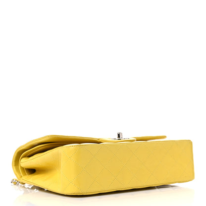 Chanel Lambskin Quilted Medium Double Flap Yellow 3 of 16