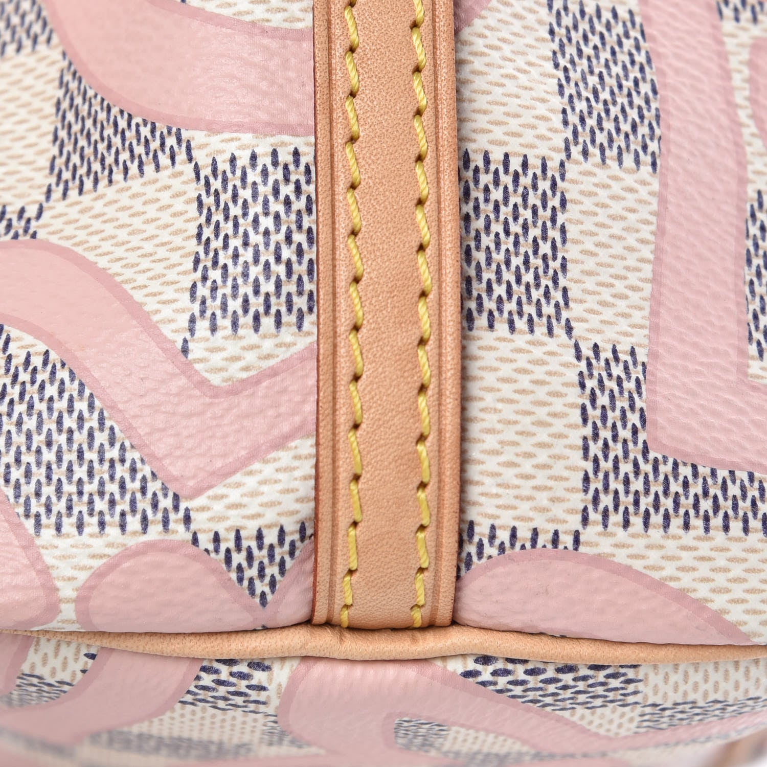 Louis Vuitton Damier Azur Tahitienne Nano Noe Rose Ballerine 10 of 10
