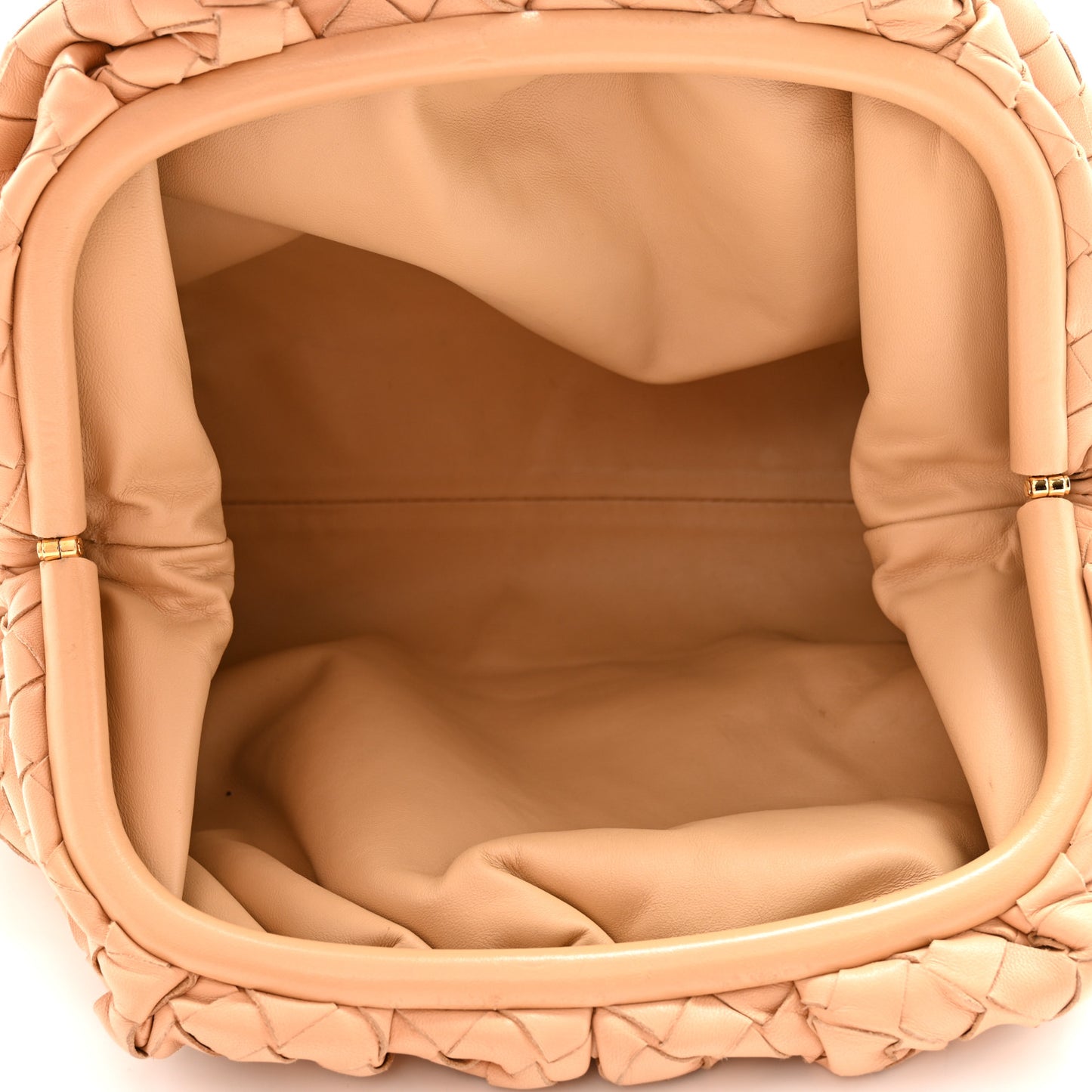 Nappa Maxi Intrecciato The Pouch Oversized Clutch Almond