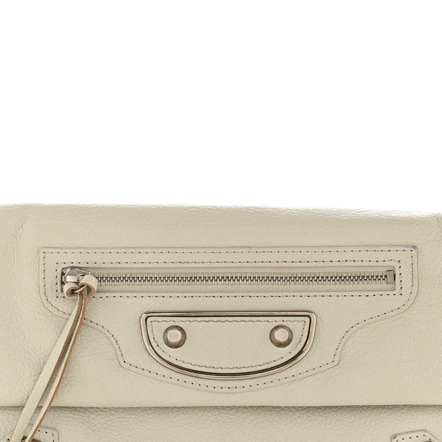 Balenciaga Chevre Silver Metallic Edge Hardware Envelope Clutch Gris Glace 9 of 15
