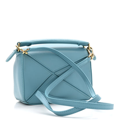 Loewe X HOWL'S MOVING CASTLE Satin Calfskin Heen Mini Puzzle Bag Light Blue 3 of 10