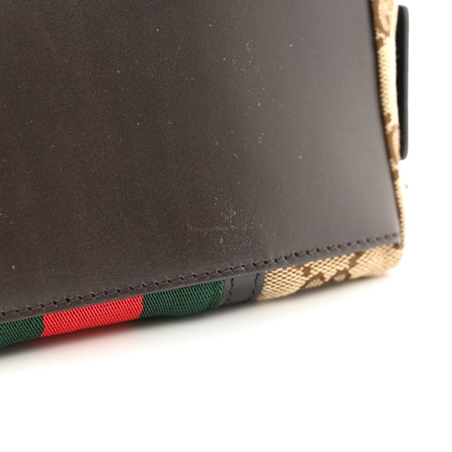 Gucci Monogram Web Small Cosmetic Case Dark Brown 8 of 9