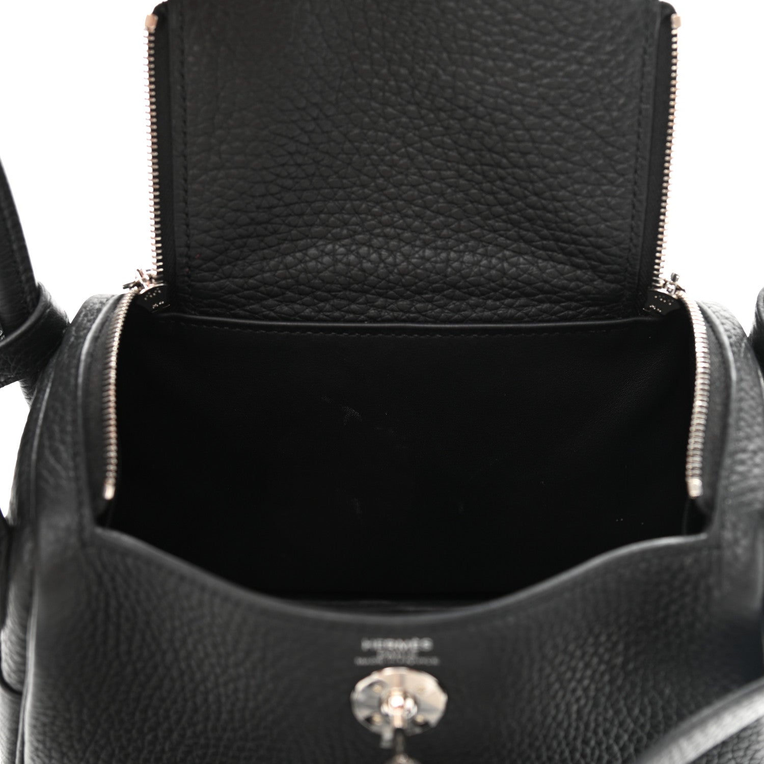 Hermes Taurillon Clemence Mini Lindy 20 Black 11 of 12