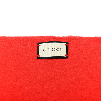 Gucci Silk Cashmere Sequins Woven Guccy Scarf Flame 3 of 5