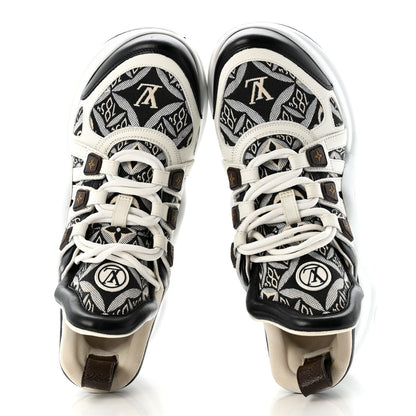 Louis Vuitton Jacquard Since 1854 Monogram LV Archlight Sneakers 37 White Grey 5 of 9