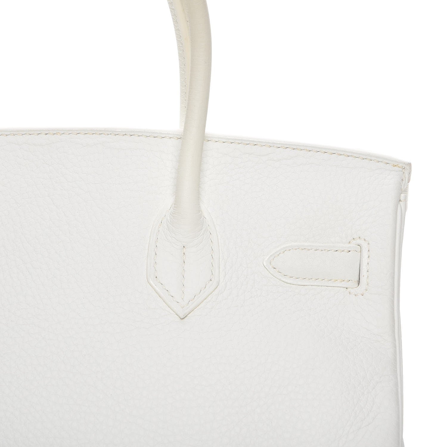 Hermes Taurillon Clemence Birkin 30 White 25 of 30