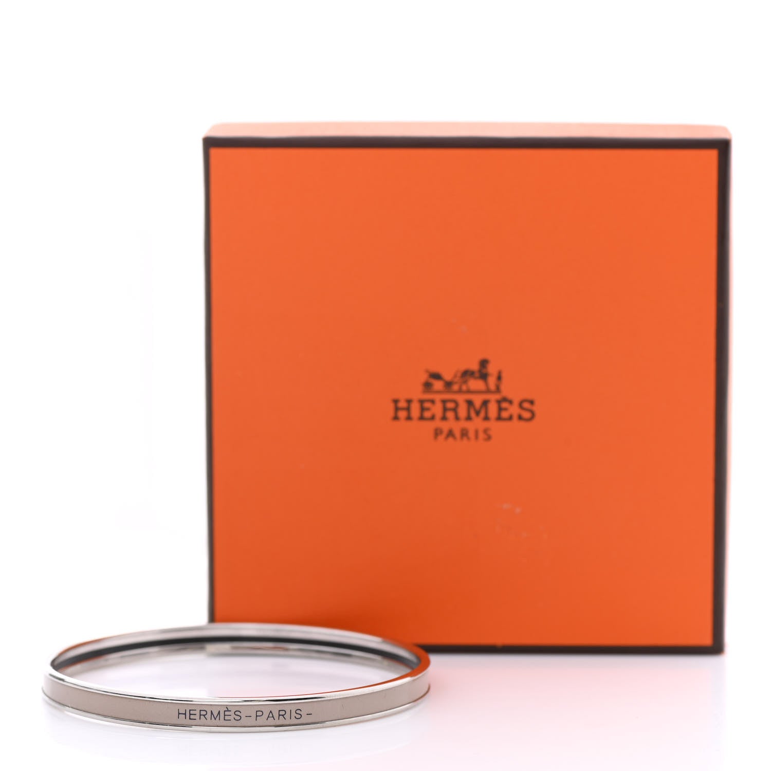Hermes Enamel Uni Bangle Marron Glace 6 of 6