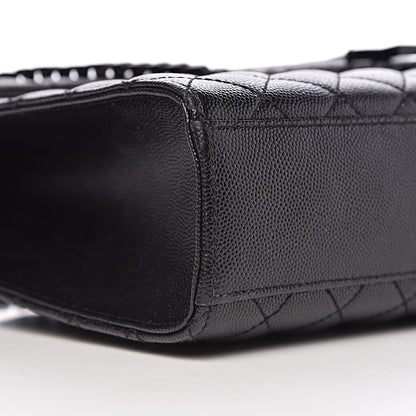 Saint Laurent Grain De Poudre Textured Mixed Matelasse Large Triquilt Monogram Monochrome Satchel Black 10 of 11
