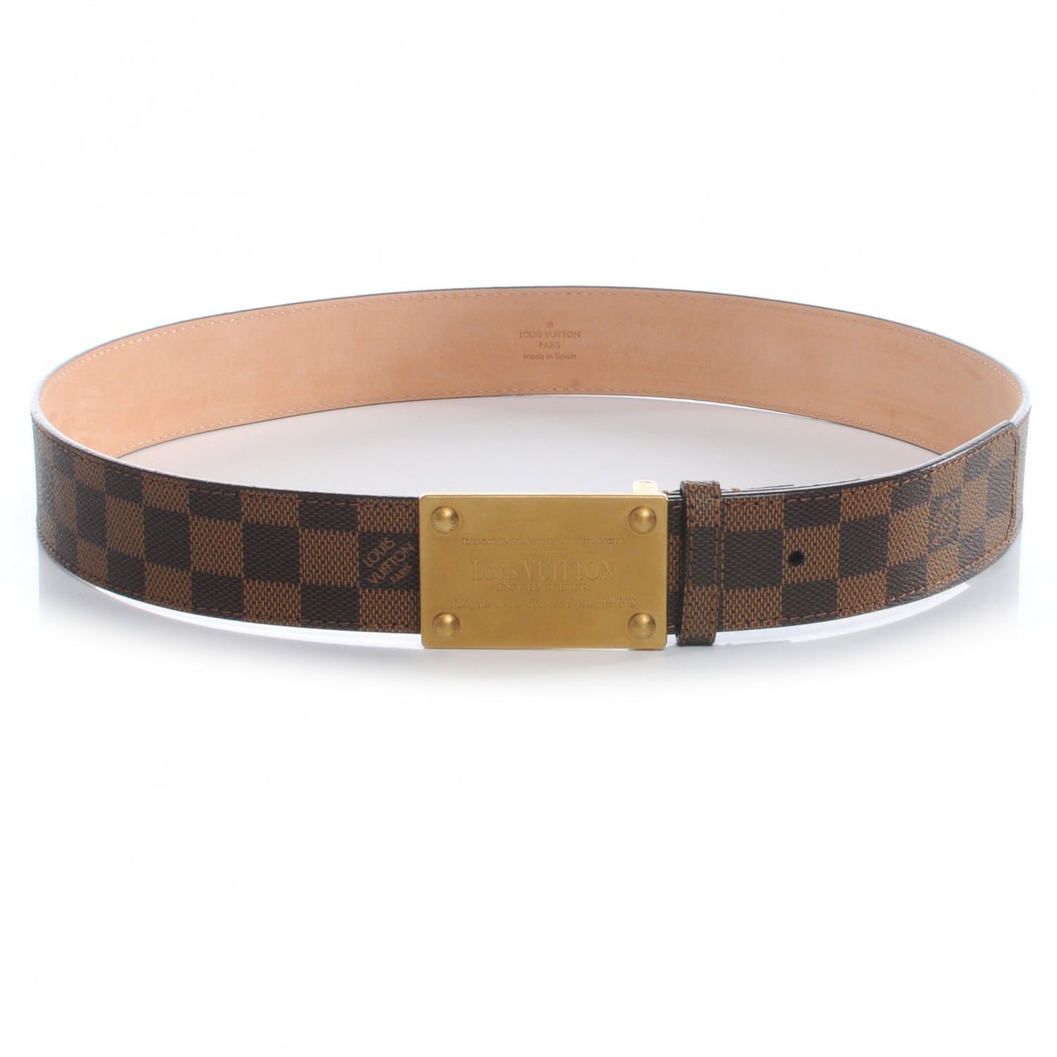 Louis Vuitton Damier Ebene Inventeur Belt 95 38 1 of 7