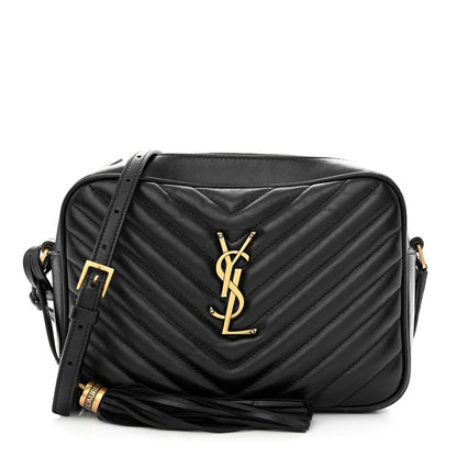 Saint Laurent Calfskin Matelasse Monogram Lou Camera Bag Black 1 of 12