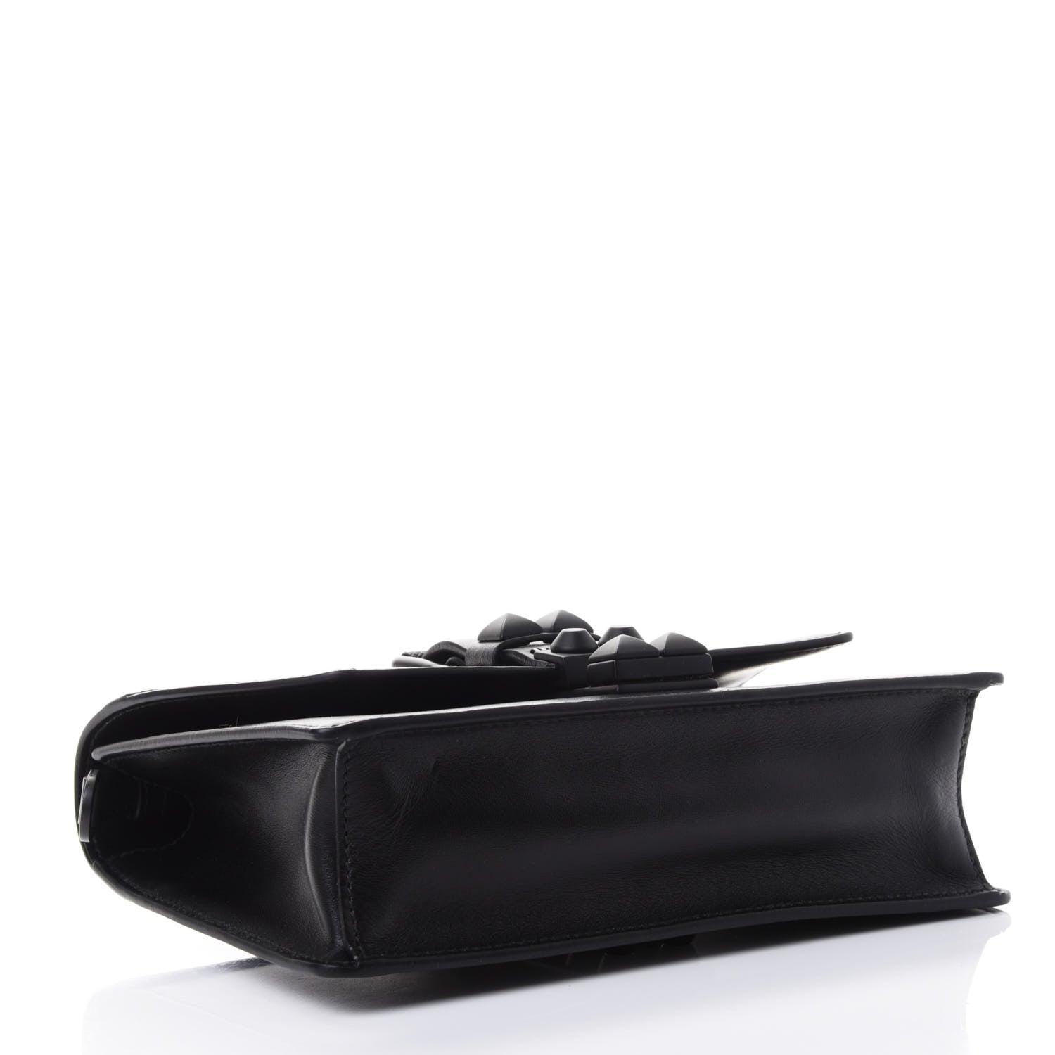 Prada Saffiano City Calfskin Studded Small Elektra Shoulder Bag Black 3 of 4