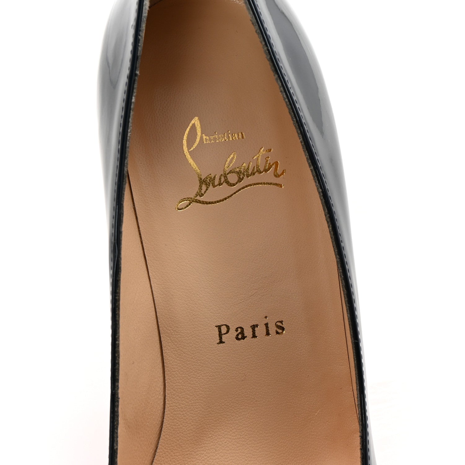 Christian Louboutin Metallic Patent New Simple 85 Pumps 39 Blue Khol 8 of 9