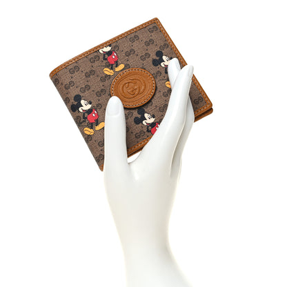 Gucci X DISNEY Mini Vintage GG Supreme Monogram Mickey Mouse Wallet Beige Vintage Sun Oil 2 of 9