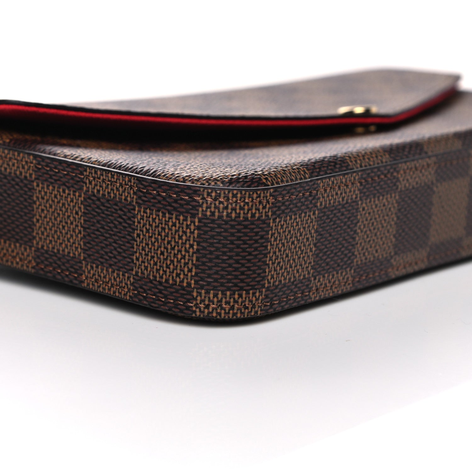 Louis Vuitton Damier Ebene Pochette Felicie Chain Wallet 8 of 10