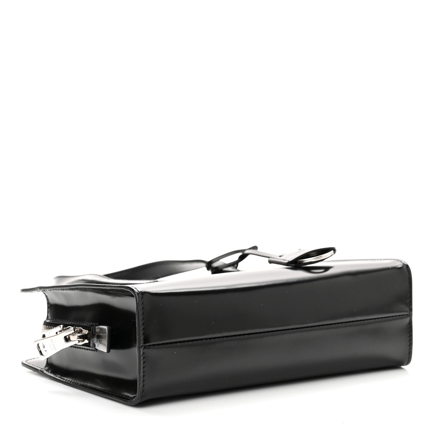 Spazzolato Mini Re-Edition 1995 Double Handle Handbag Black