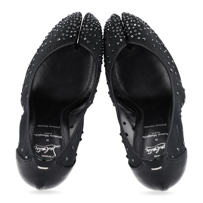 Christian Louboutin X MAISON MARGIELA Rete Patent Strass Bridiela Una 100 Pumps 38 Black 2 of 10