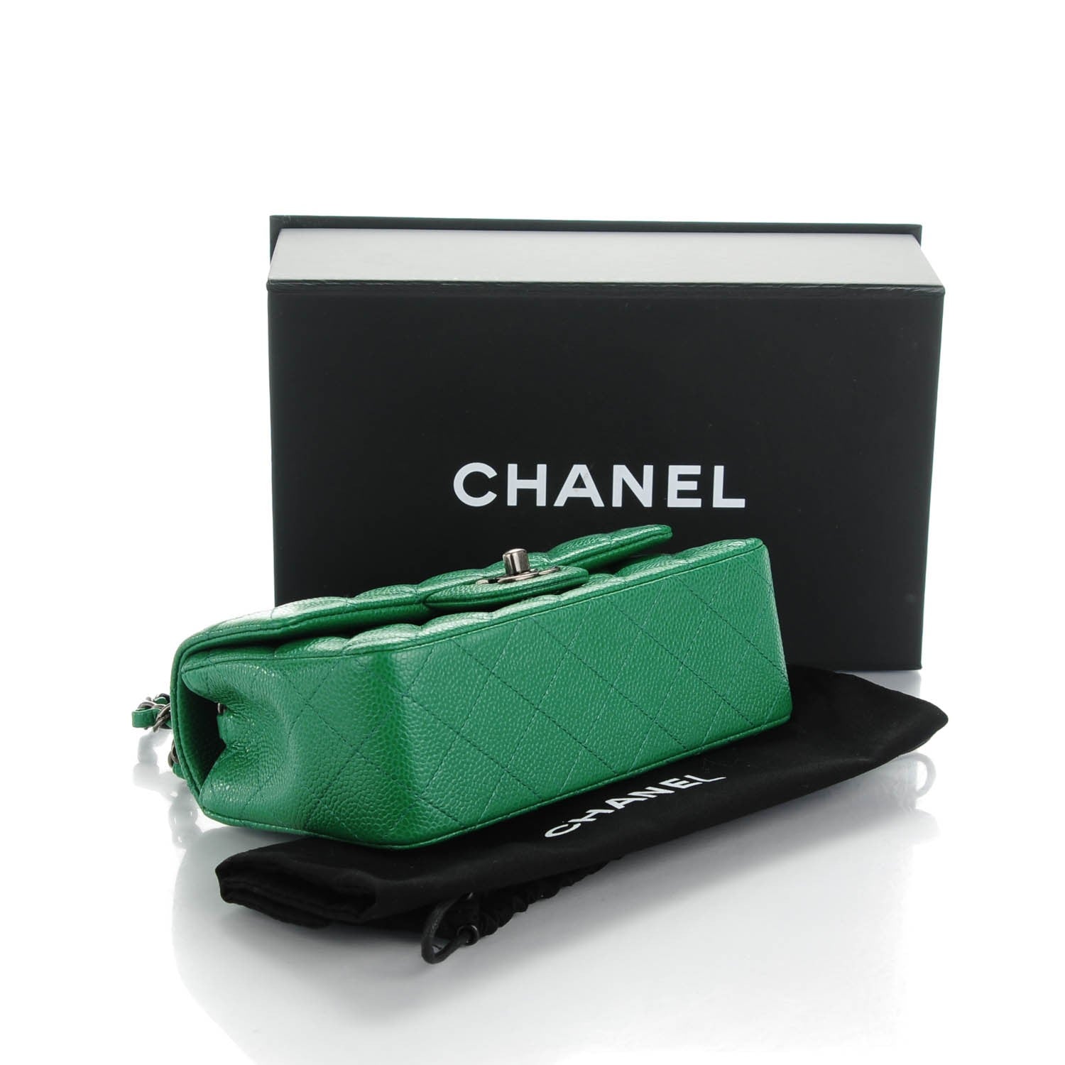 Chanel Caviar Quilted Mini Rectangular Flap Green 4 of 7