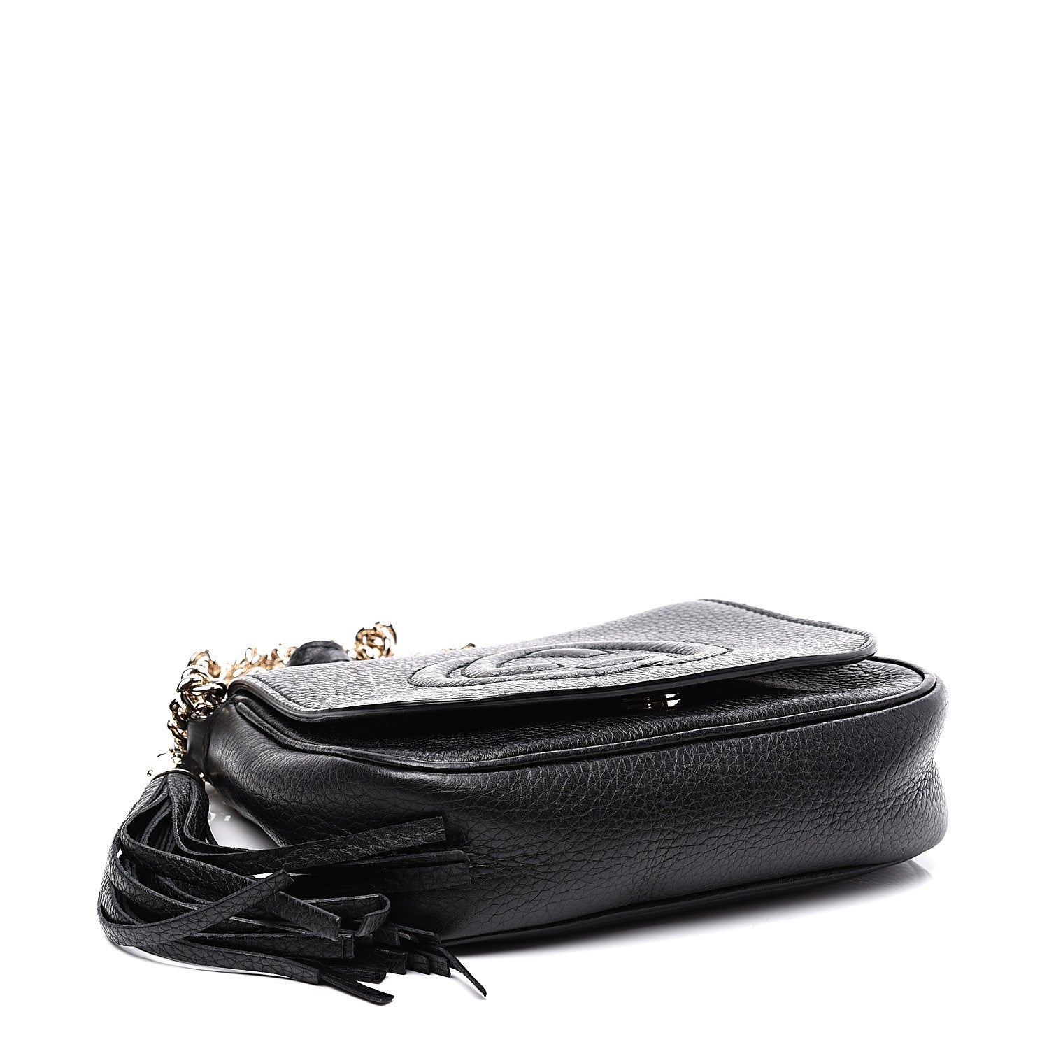 Gucci Pebbled Calfskin Small Soho Flap Crossbody Black 3 of 10