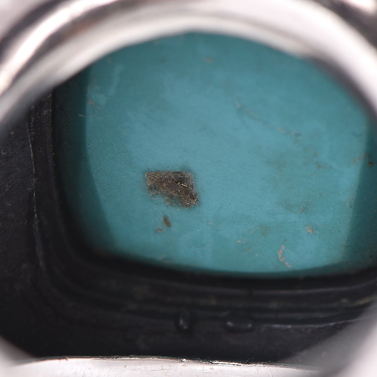 Sterling Silver Diamond Turquoise 11mm Albion Ring 52 6