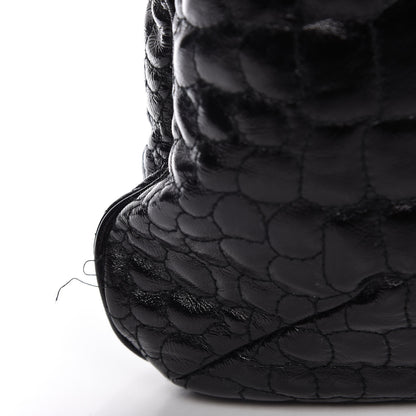 Saint Laurent Patent Crocodile Embossed Tribute Tote Black 11 of 13