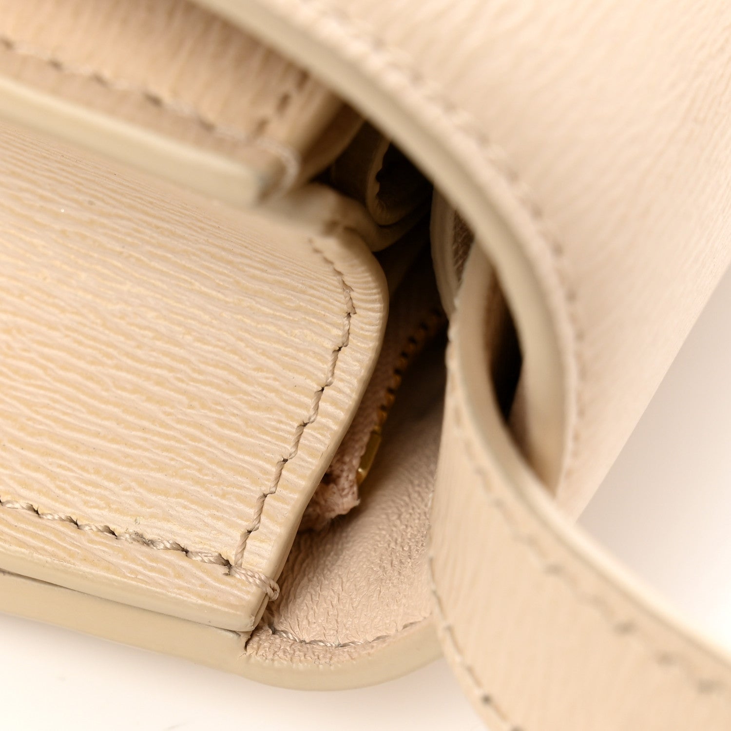 Celine Liege Calfskin Medium Classic Box Flap Bag Cream 11 of 11