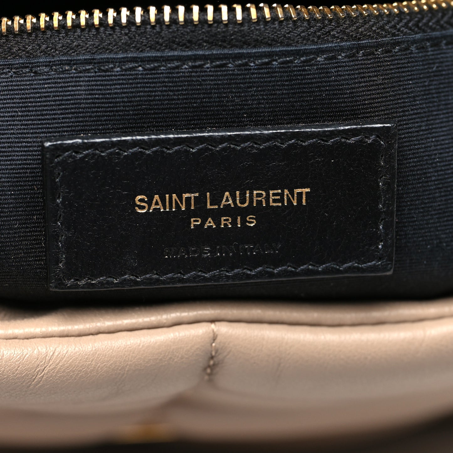 Lambskin Quilted Small Loulou Puffer Monogram Chain Satchel Dark Beige