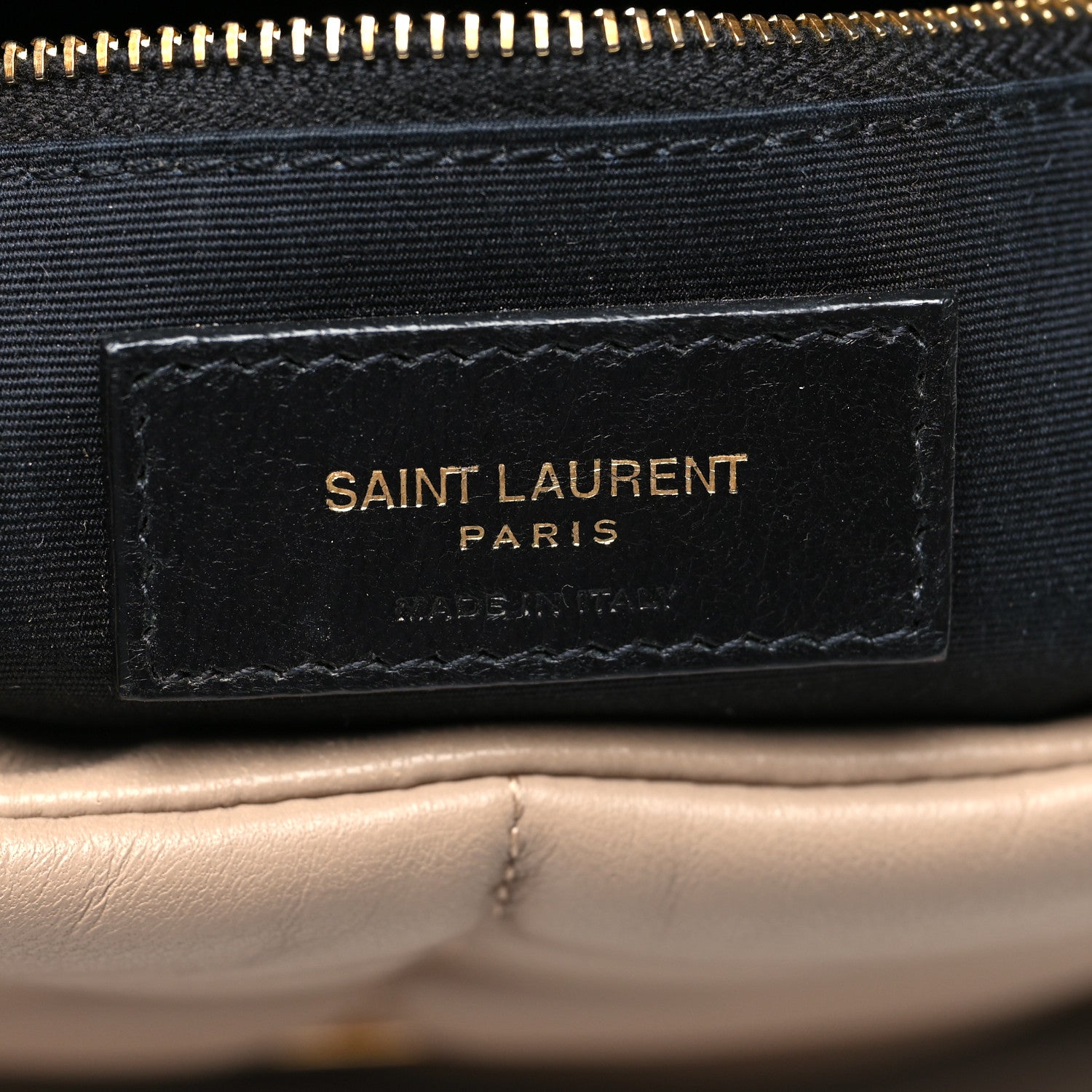 Saint Laurent Lambskin Quilted Small Loulou Puffer Monogram Chain Satchel Dark Beige 6 of 11