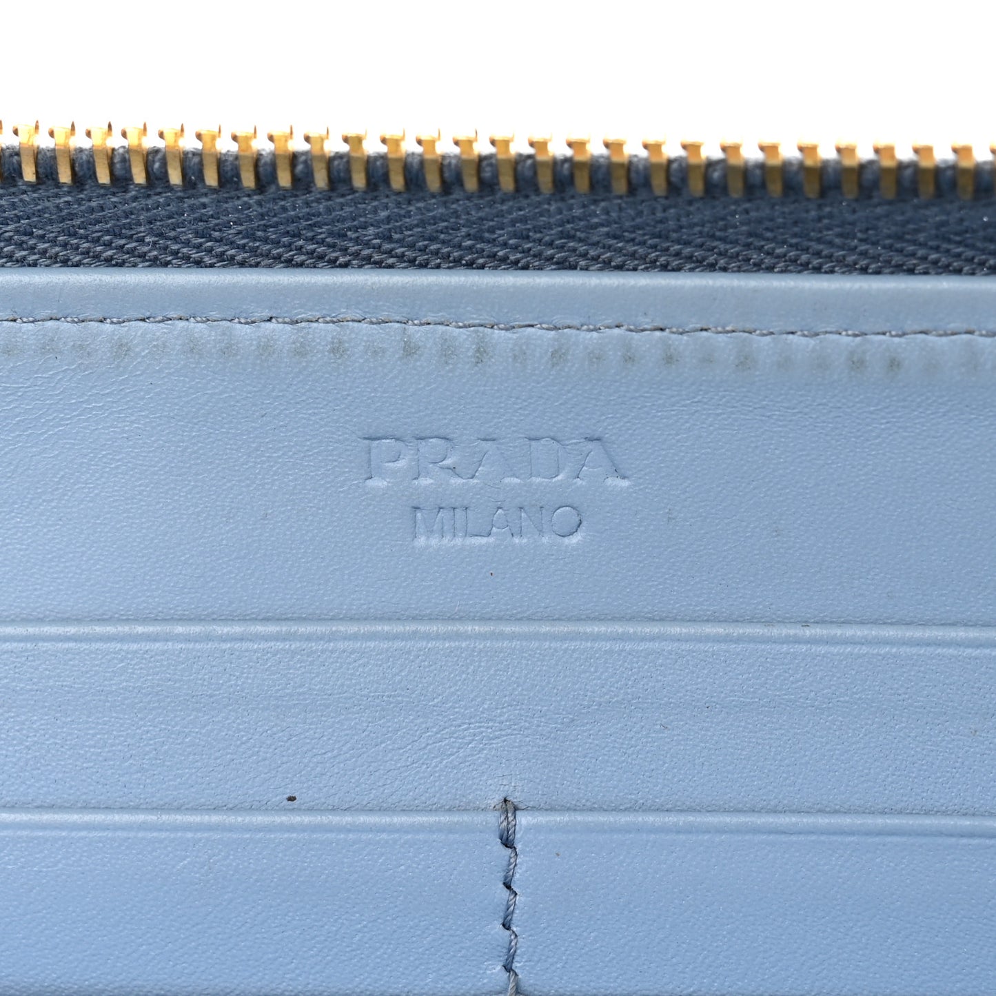 Saffiano Vernice Fiocco Bow Zip Around Wallet Fiordaliso