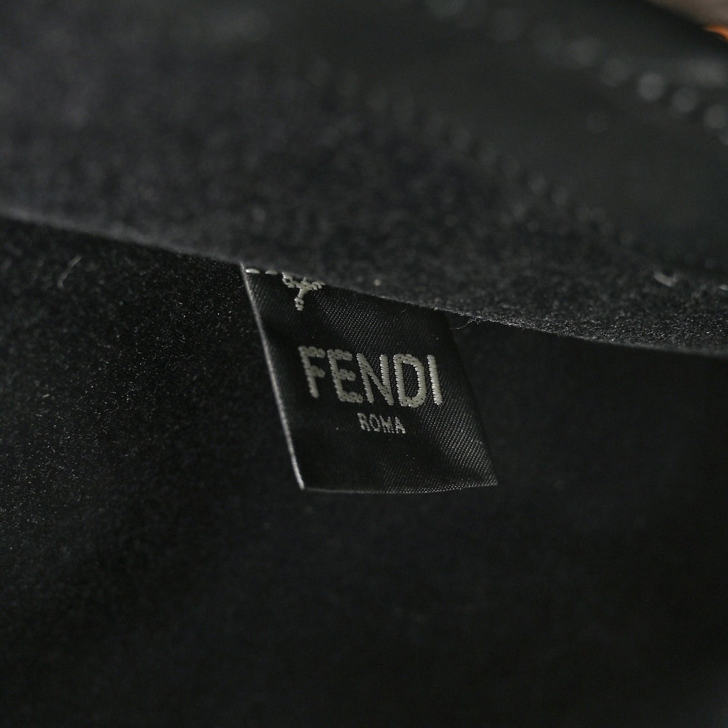 Glazed Fabric Vitello Century FF 1974 Stamp Patch Medium Peekaboo Defender Cover Mogano Panna Black