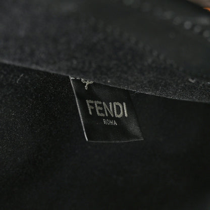 Fendi Glazed Fabric Vitello Century FF 1974 Stamp Patch Medium Peekaboo Defender Cover Mogano Panna Black 6 of 13