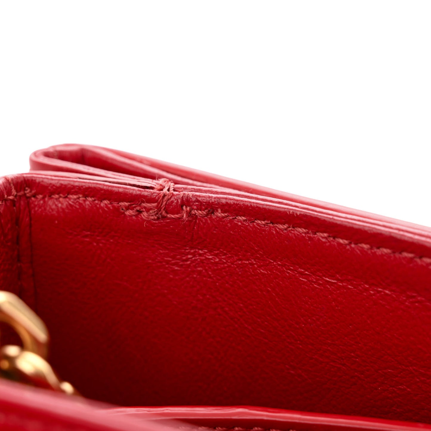 Shiny Calfskin Medium C Bag Red