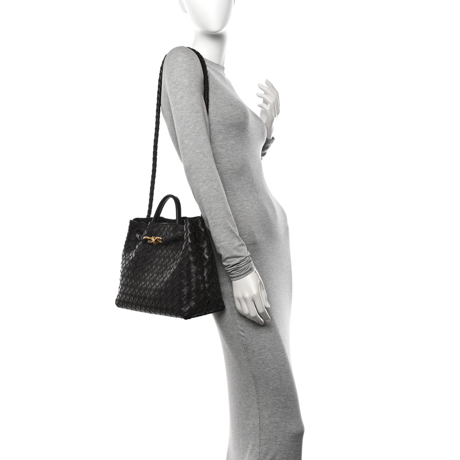 Bottega Veneta Nappa Intrecciato Medium Andiamo Shoulder Bag Fondant 2 of 9