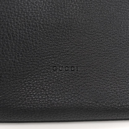 Gucci Pebbled Calfskin Large Bamboo Daily Top Handle Bag Black 7 of 11