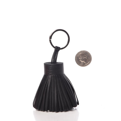 Hermes Lambskin Carmen Tassel Key Holder Black 2 of 4