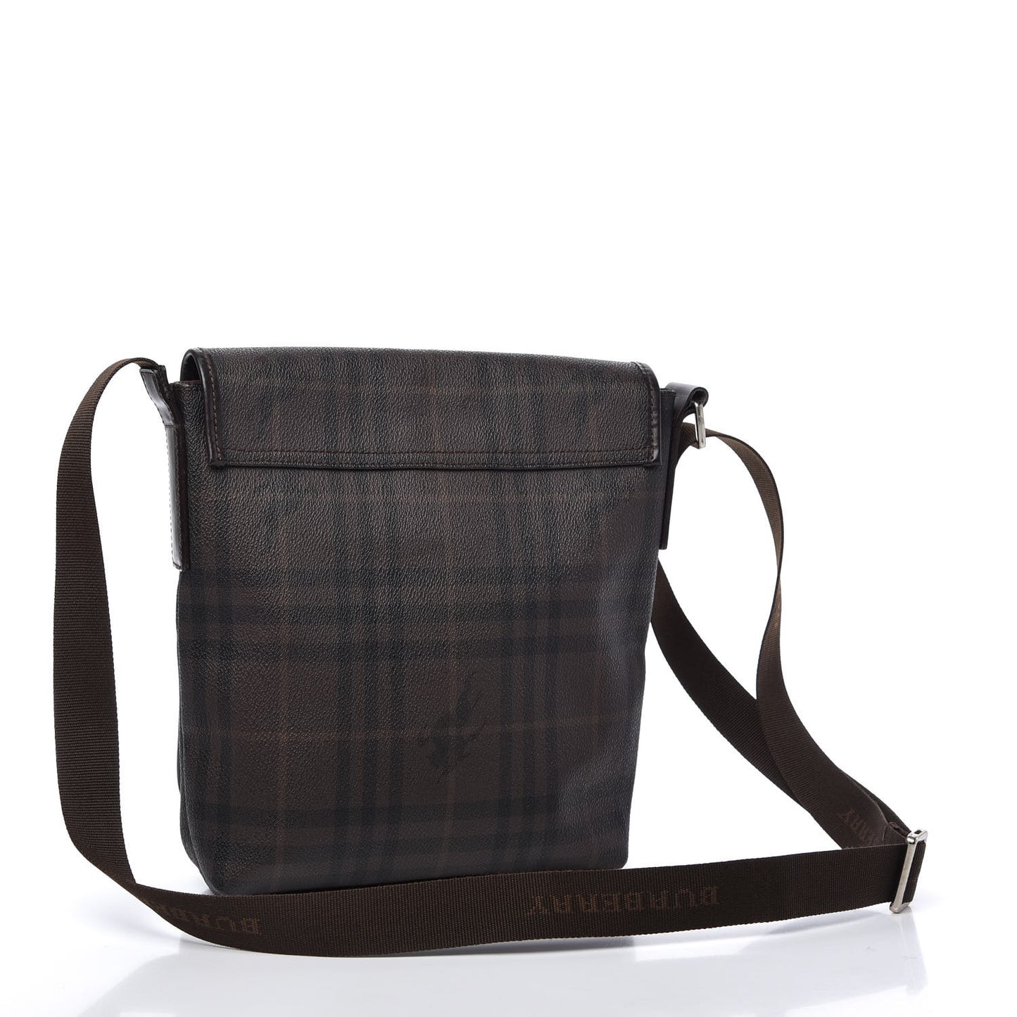 Smoked Haymarket Check Crossbody Messenger Bag Chocolate